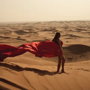 Flying Dress Desert Photoshoot Safari and Dune Bashing